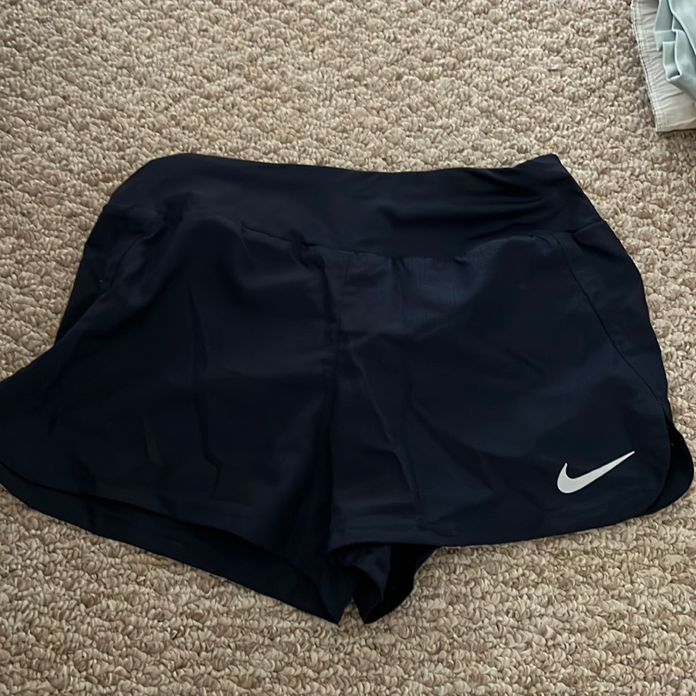 Navy Nike running shorts